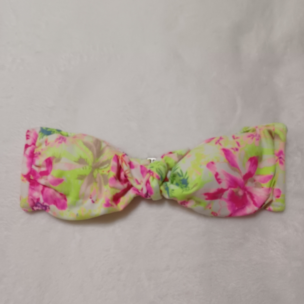 Victoria's Secret Pink Yellow Floral Bandeau Bathing Top